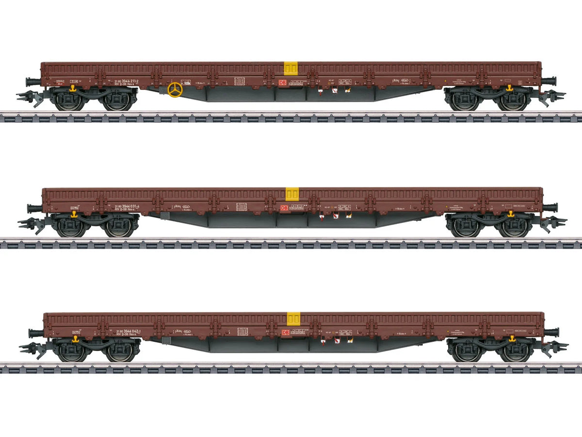 47162 Marklin 47162 DBAG Res-x Bogie Flat Wagon Set (3) VI HO Gauge – Jadlam ...