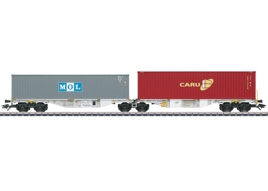 Marklin MN47811  AAE Sggrss80 Double Container Wagon VI HO