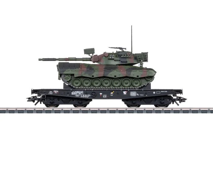 Marklin DB Rlmmps Heavy Duty Flat Wagon w/Tank Load IV MN48877 HO Gauge