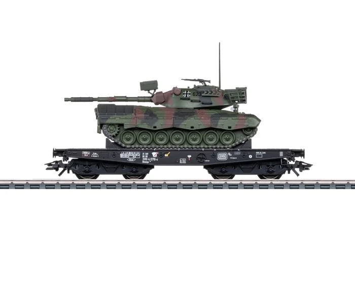 Marklin DB Rlmmps Heavy Duty Flat Wagon w/Tank Load IV MN48878 HO Gauge