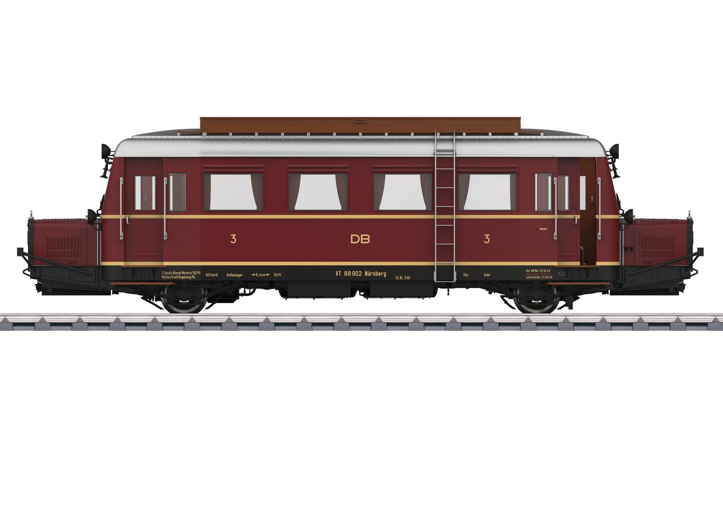 Marklin DB VT88 902 Wismar Diesel Railcar III (~AC-Sound) MN55133 1 Gauge