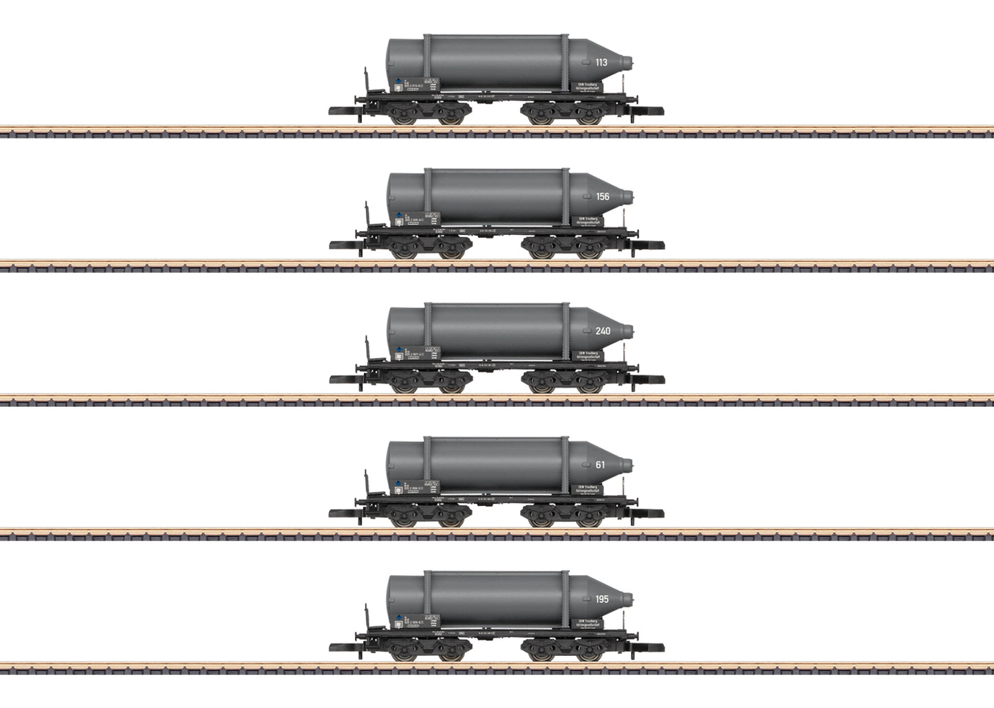 Marklin DB SKW Trostberg Carbide Container Wagon Set (5) IV Z Gauge MN82092