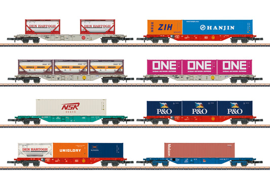 Marklin DBAG Sgns Container Wagon Retailer Pack VI (6) Z Gauge MN82641