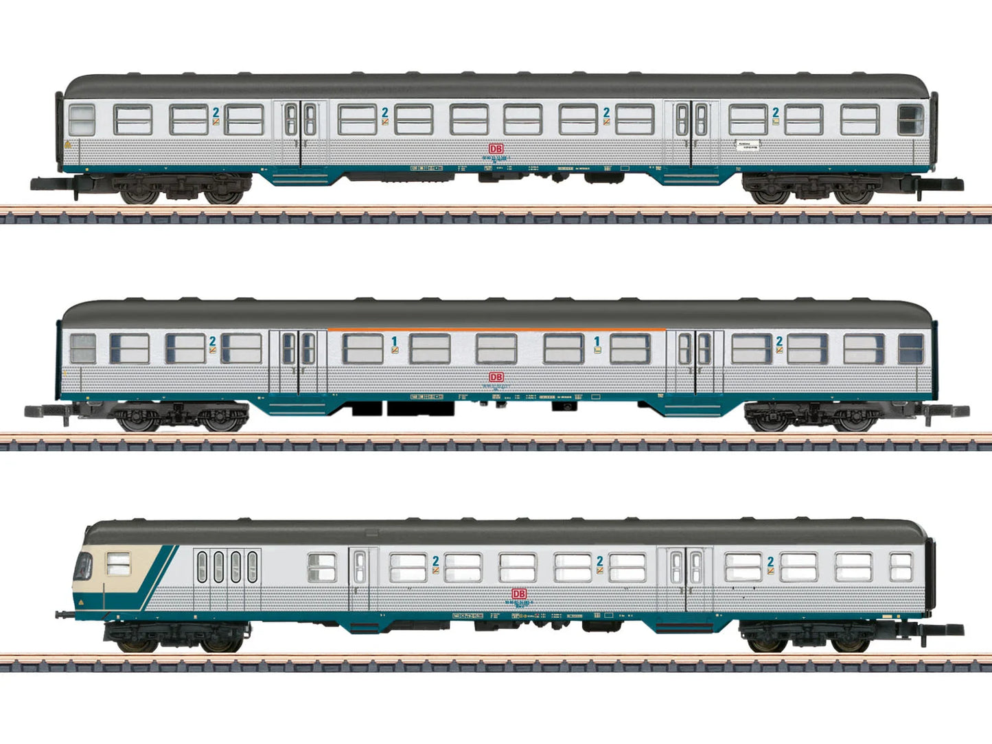 Marklin DB Karlsruher Kopf Coach Set (3) V MN87183 Z Gauge