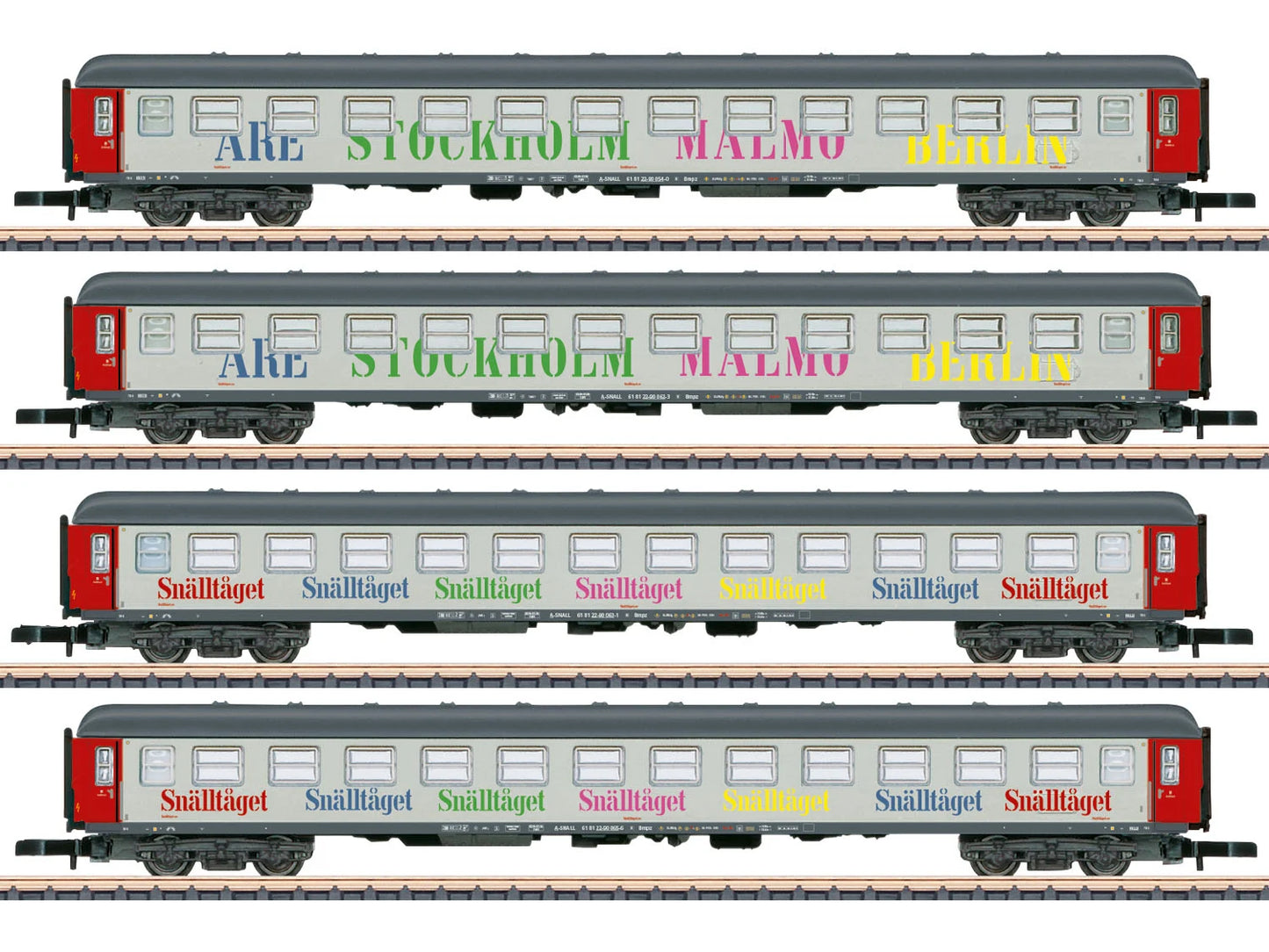 Marklin Snalltaget Berlin-Malmo Coach Set (4) VI MN87283 Z Gauge