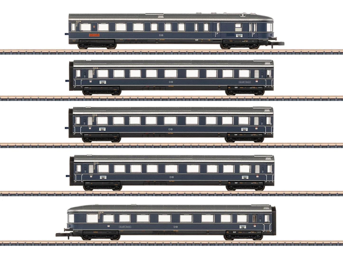 Marklin 87615 DB Blauer Enzian Express Coach Set (5) III Z Gauge