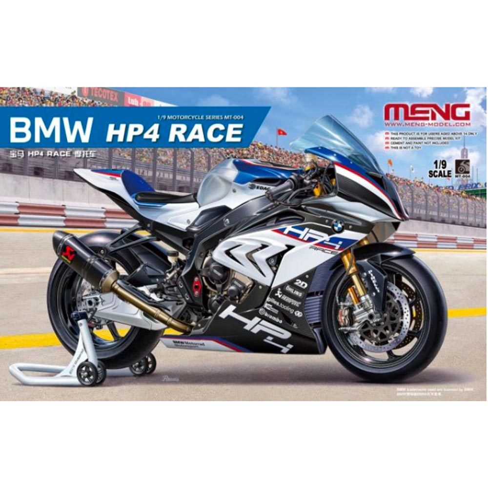 Meng Model MT-004 BMW HP4 Race 1:9 Motorbike Plastic Model Kit