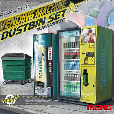 Meng Models SPS-018 Vending Machine & Dumster Set 1:35 Model Kit