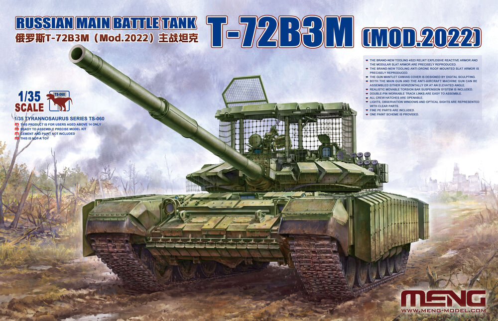 Meng TS-060 Russian Main Battle Tank T-72B3M 1:35 Model Kit