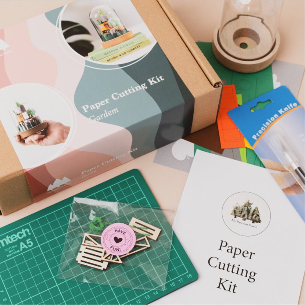 My Papercut Forest Garden Flowers & Plants Dome Papercutting Kit