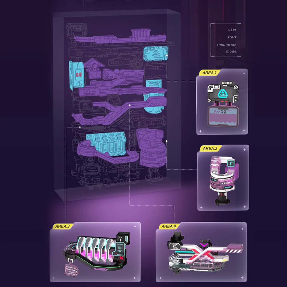 ROBOTIME ROKR The Future City 3D Mechanical Marble Run Kit MR02S