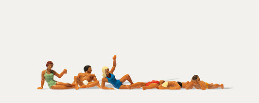 Merten Seated & Laying Bathers (5) Figure Set HO Gauge MRT0210954