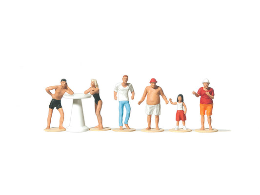 Merten 212524 Beachgoers at Stand (6) Figure Set HO