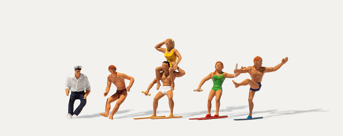Merten Motor Boat Drivers & Water Skiers (6) Figure Set HO Gauge MRT0212534