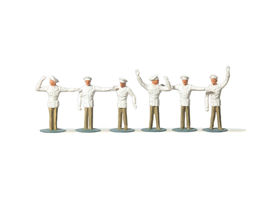 Merten 215025 Police Moving Traffic (6) Figure Set HO