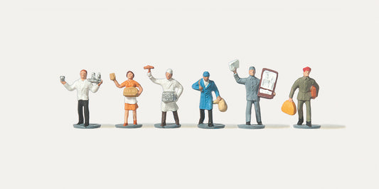 Merten 270800 Street Vendors (6) Figure Set