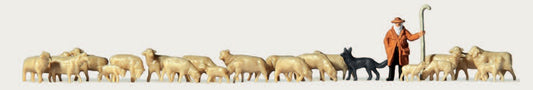 Merten 272583  Shepherd with Sheepdog & Sheep Figure Set N Gauge