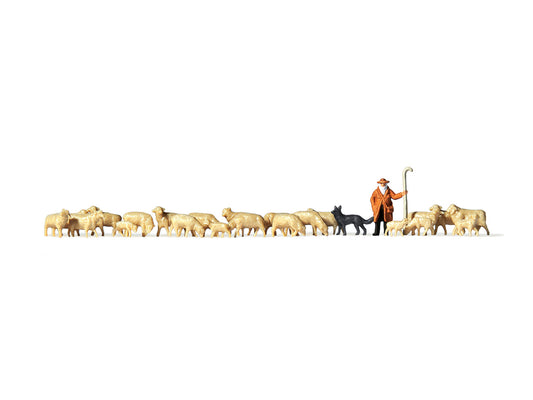 Merten 272583  Shepherd with Sheepdog & Sheep Figure Set N Gauge