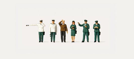 Merten 282557 German Traffic Police Officers (6) Figure Set TT Scale