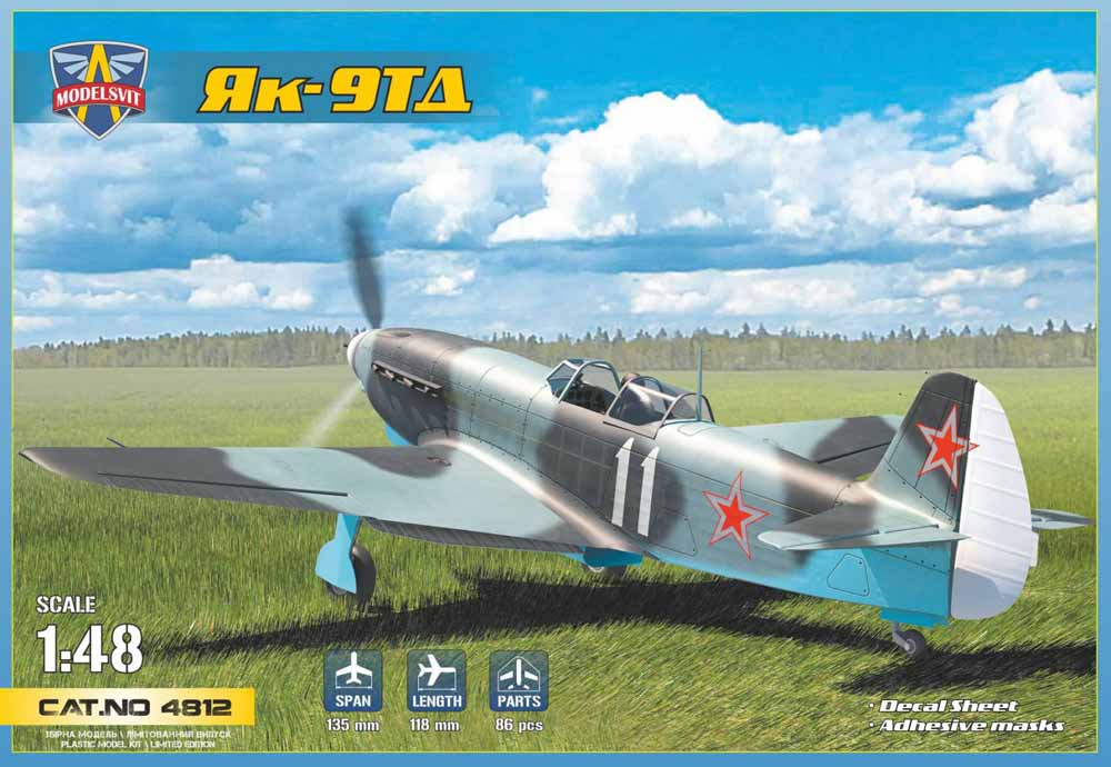 Modelsvit 4812 Yakovlev Yak-9TD Soviet WWII fighter 1:48 Aircraft Model Kit