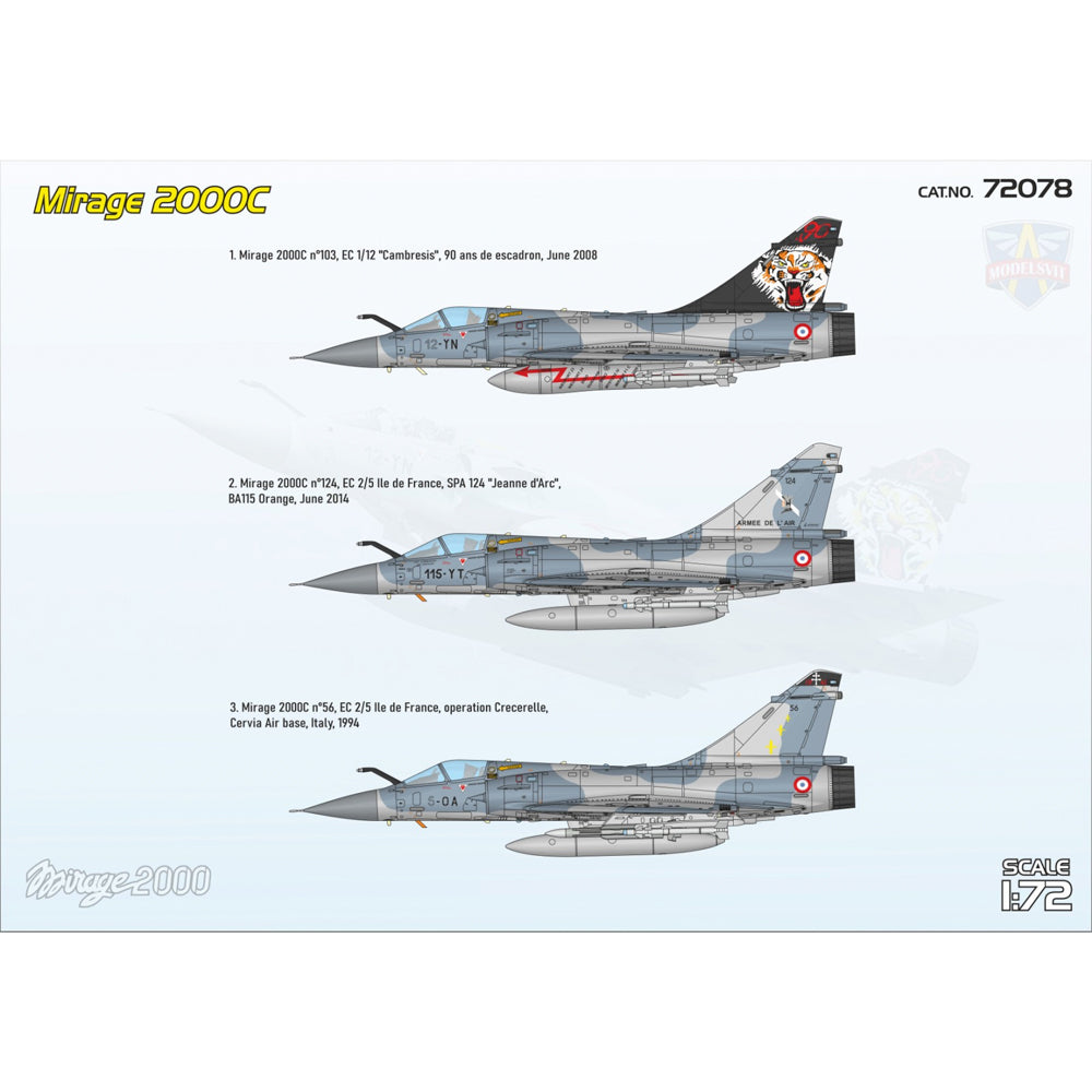 Modelsvit 72078 Dassault-Mirage 2000C 1:72 Model Kit
