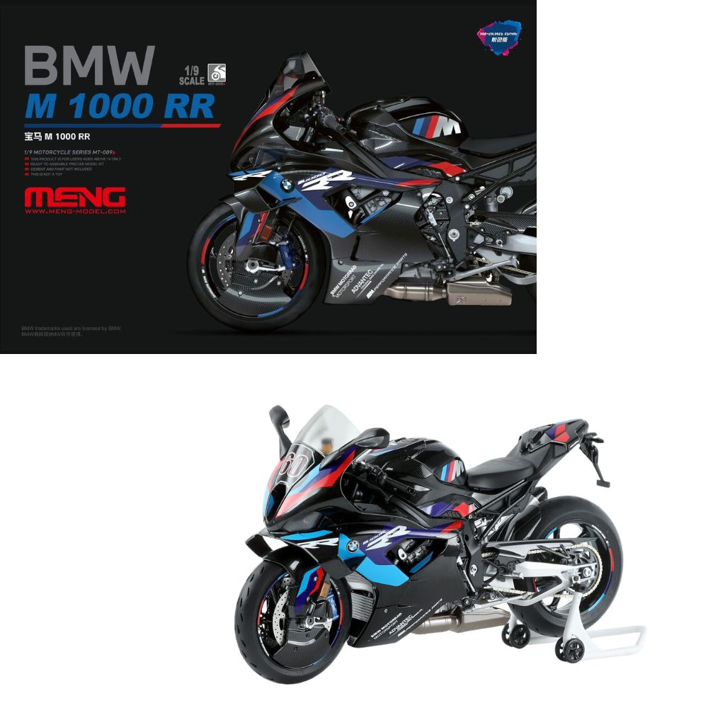 Meng MT-009s BMW M 1000 RR Motorbike Pre-colored Edition 1:9 Model Kit