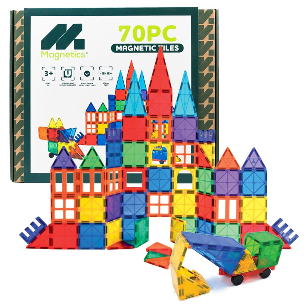 Magnetics 70pc Magnetic Tile Building Set Construction Toy Age 3+