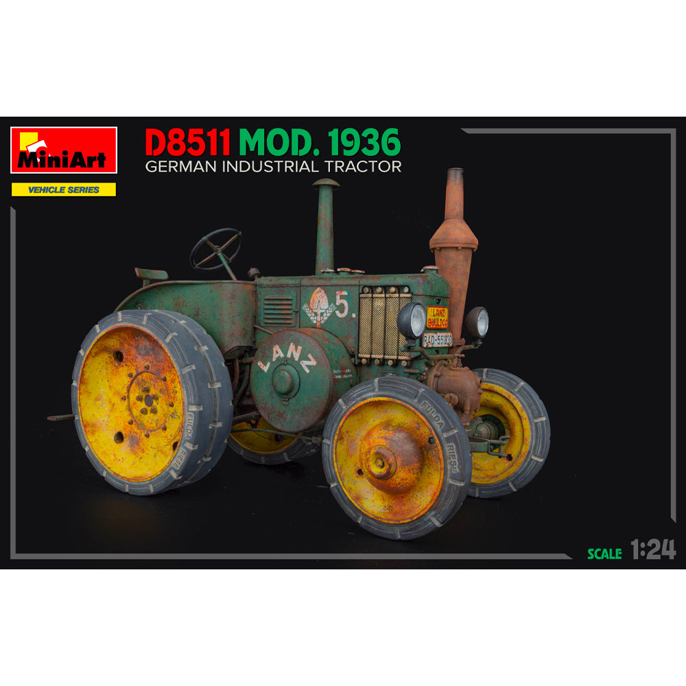 Miniart 24005 German Industrial Tractor D8511 Mod. 1936 1:24 Model Kit