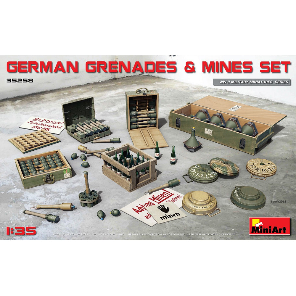 Miniart 35258 German Grenades & Mines Set 1:35 Model Kit