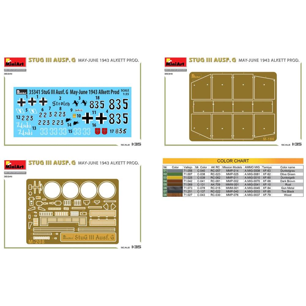 Miniart 35341 StuG III Ausf.G Alkett Prod. 1:35 Model Kit