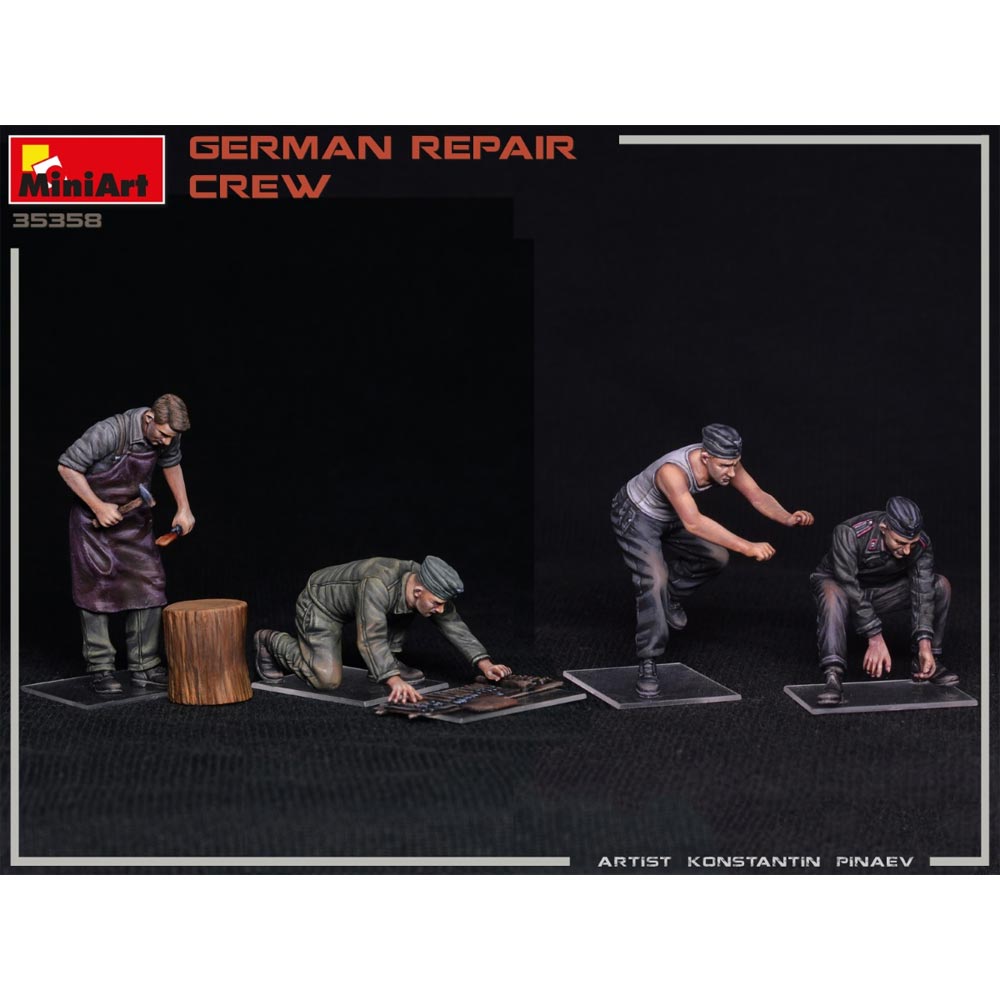 Miniart 35358 German Repair Crew 4 Figures 1:35 Model Kit