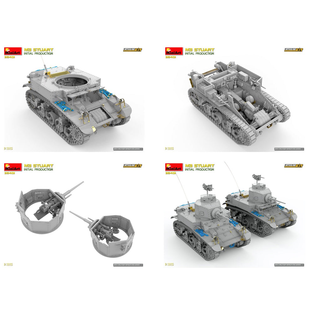 Miniart 35401 M3 Stuart Initial Prod. w/Interior 1:35 Model Kit
