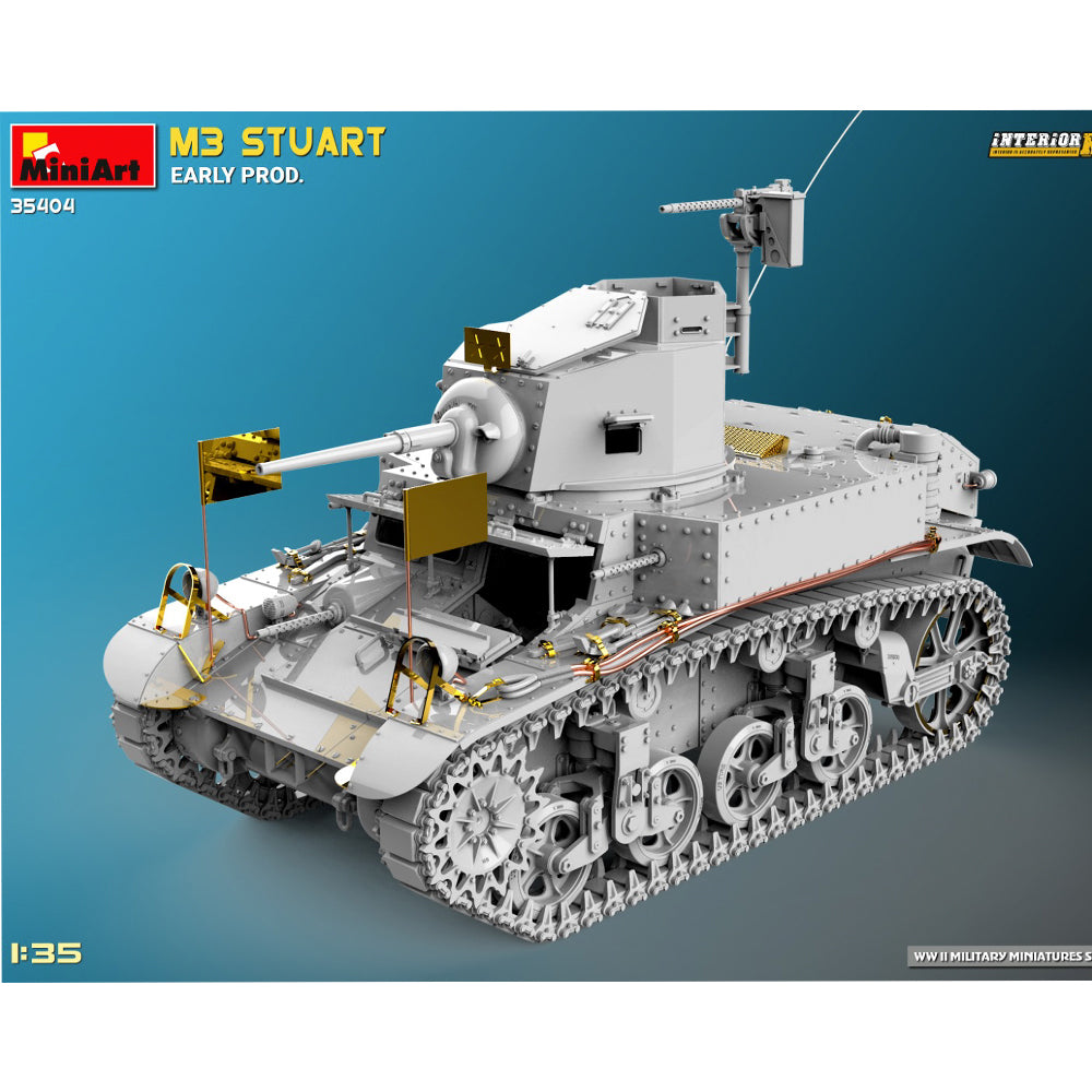 Miniart 35404 M3 Stuart Early Production w/Interior 1:35 Model Kit