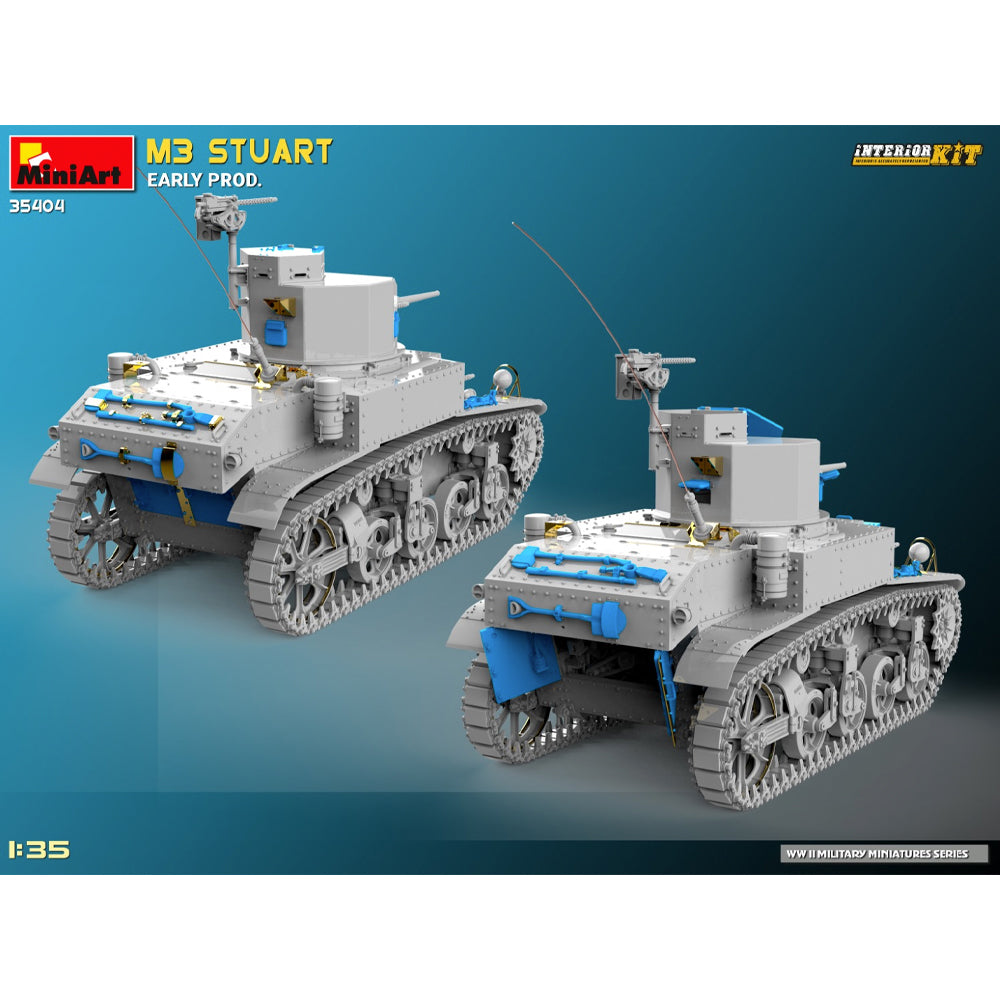 Miniart 35404 M3 Stuart Early Production w/Interior 1:35 Model Kit