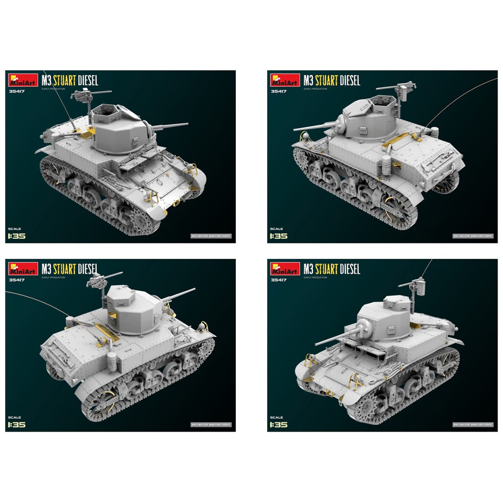 Miniart 35417 M3 Stuart Diesel Early Prod. 1:35 Model Kit
