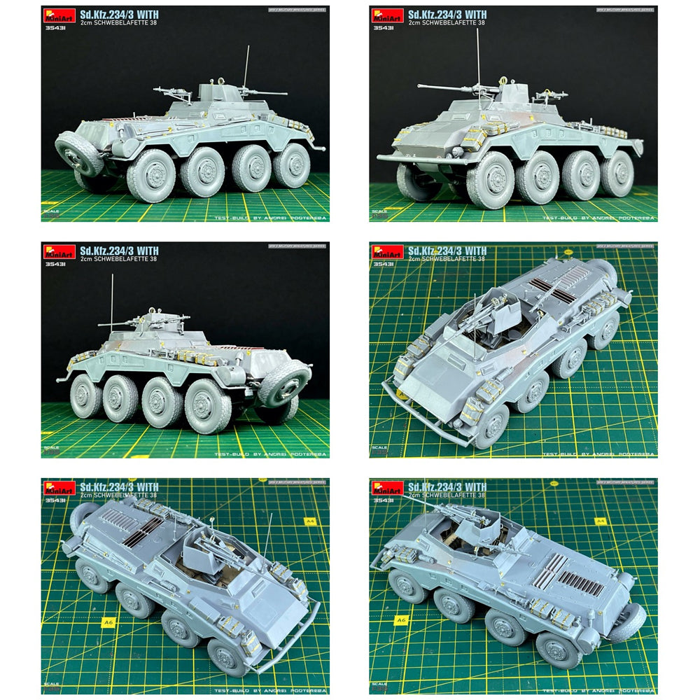 Miniart 35431 Sd.Kfz.234/3 w/2cm Schwebelafette 38 1:35 Model Kit