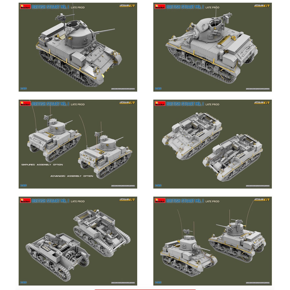 Miniart 35441 British Stuart Mk.I Late w/Interior 1:35 Model Kit