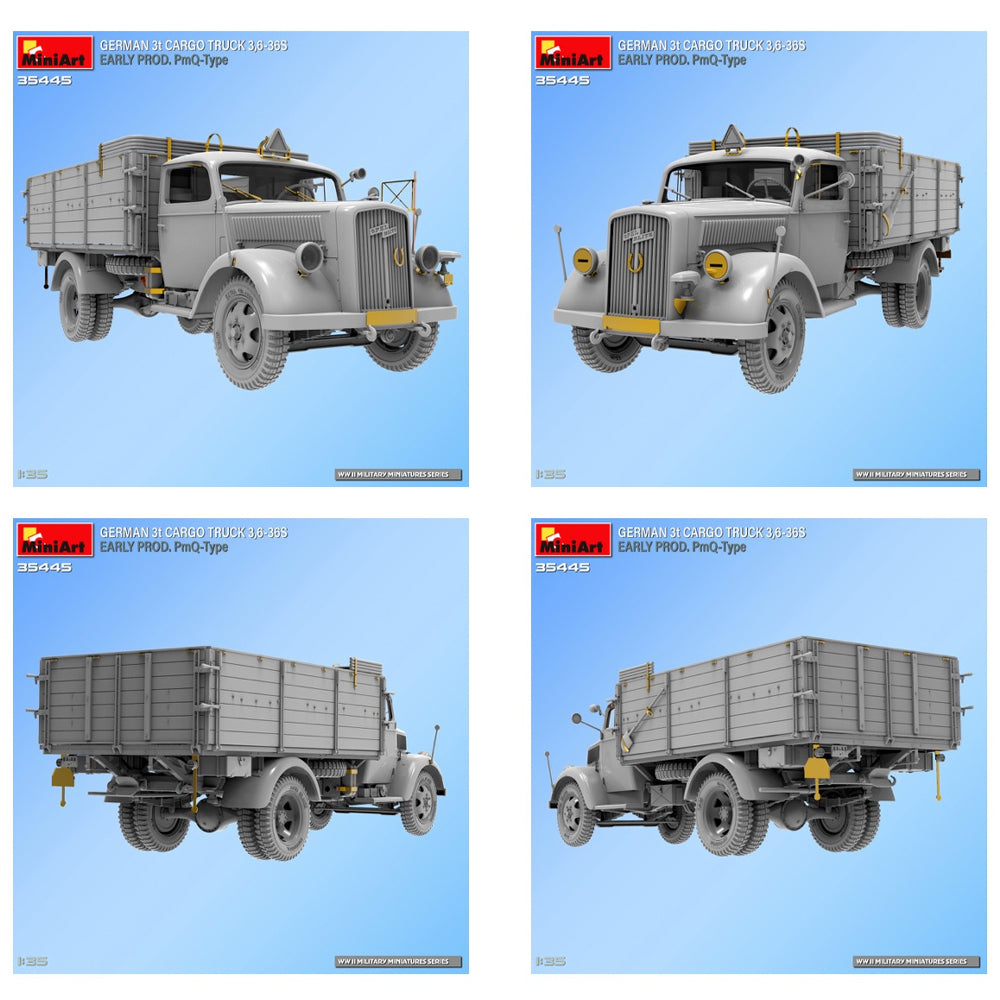 Miniart 35445 German 3t Cargo Truck 3,6-36S Early Prod. PmQ-Type 1:35 Model Kit