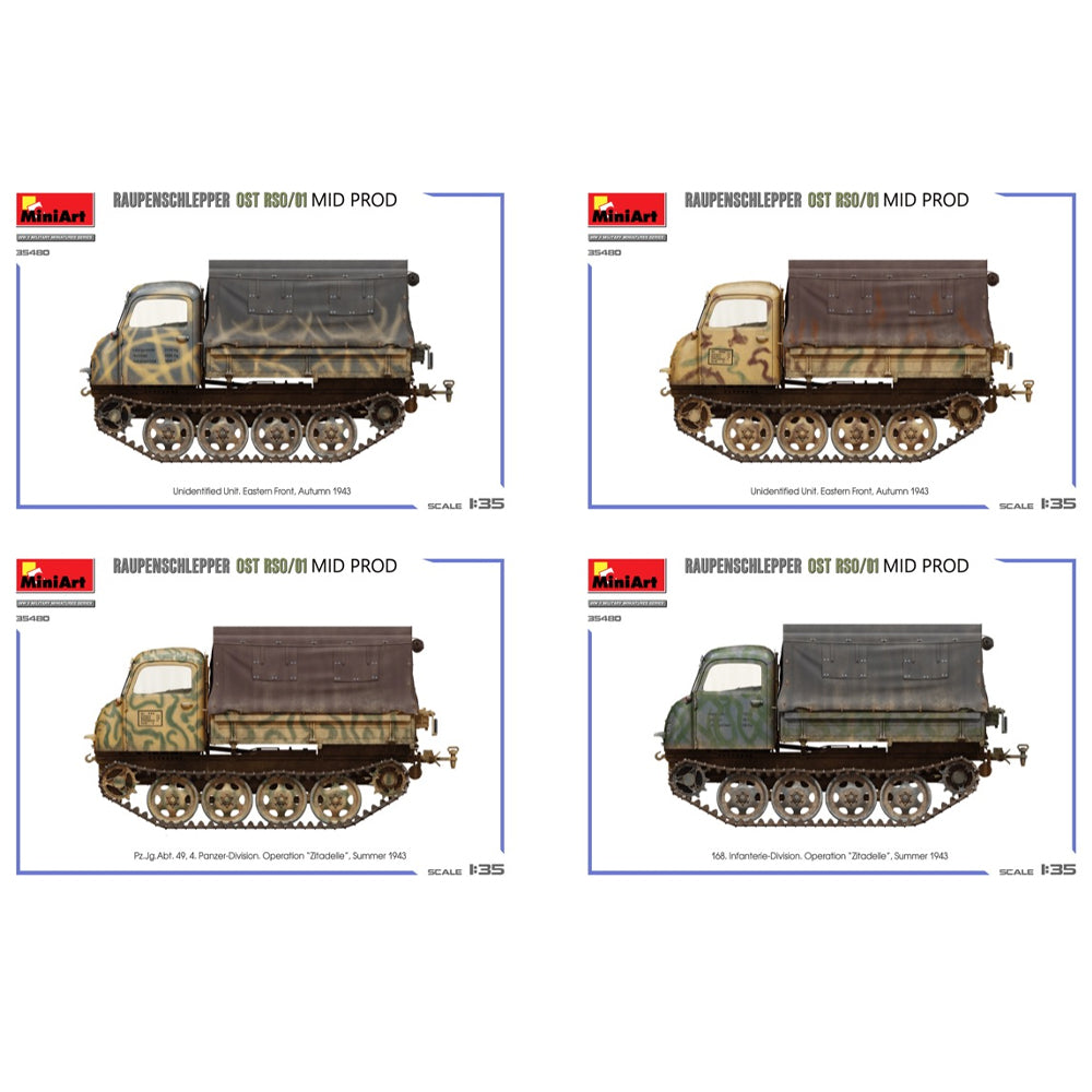 Miniart 35480 Raupenschlepper OST RSO/01 Mid Prod. 1:35 Model Kit