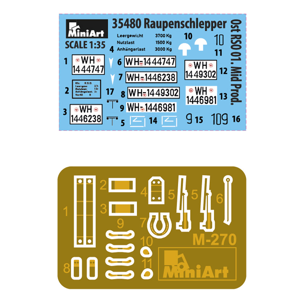 Miniart 35480 Raupenschlepper OST RSO/01 Mid Prod. 1:35 Model Kit