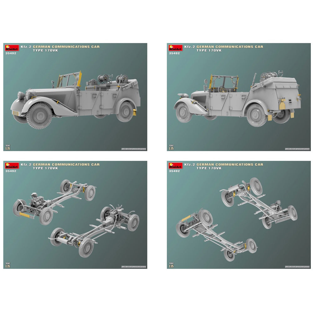 Miniart 35492 Kfz.2 German Communications Car Type 170VK 1:35 Model Kit