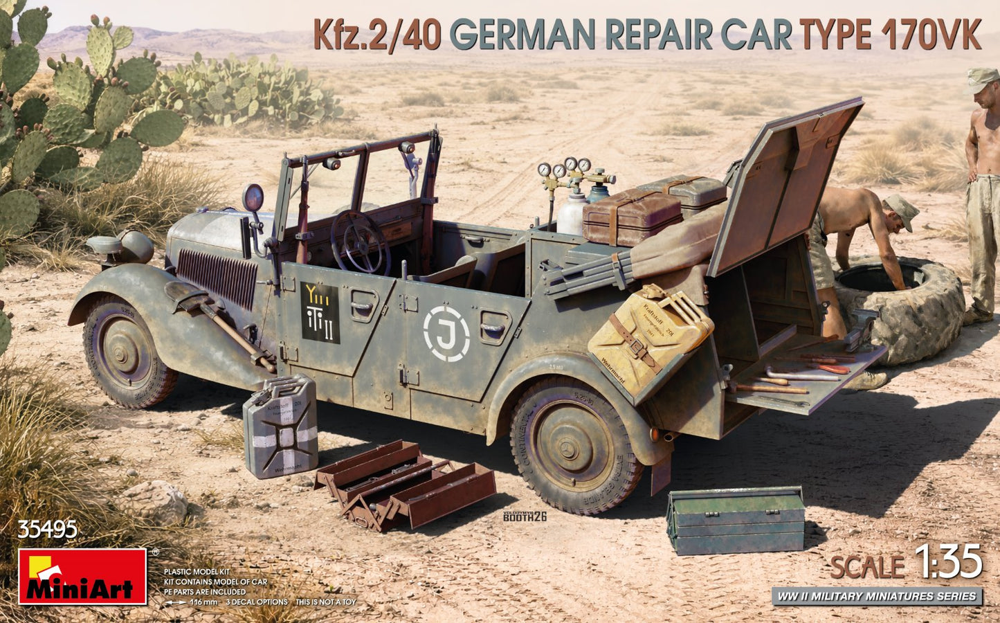 Miniart 35495 Kfz.2/40 German Repair Car Type 170VK 1:35 Model Kit