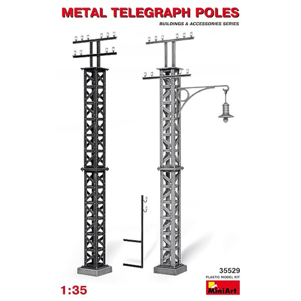 Miniart 35529 Metal Telegraph Poles 1:35 Model Kit