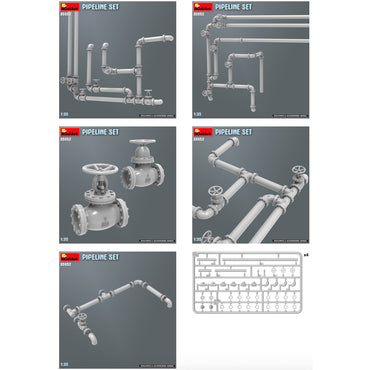 Miniart 35652 Pipeline Sections & Valves 1:35 Diorama Model Kit