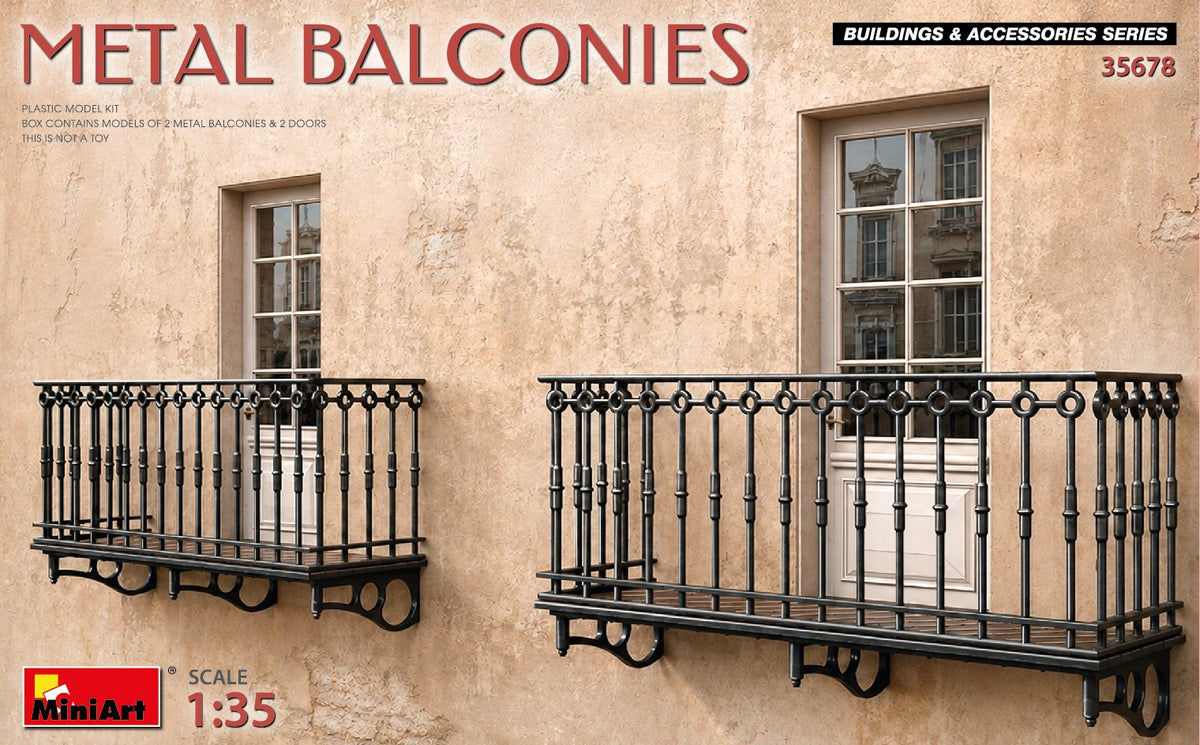 Miniart 35678 Metal Balconies 1:35 Model Kit