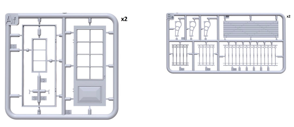 Miniart 35678 Metal Balconies 1:35 Model Kit