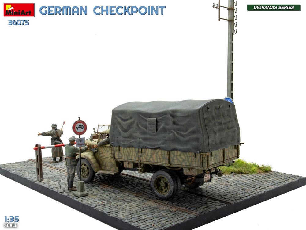 Miniart 36075 German Checkpoint 3t Cargo Truck & Kfz.1 Big Set 1:35 Model Kit