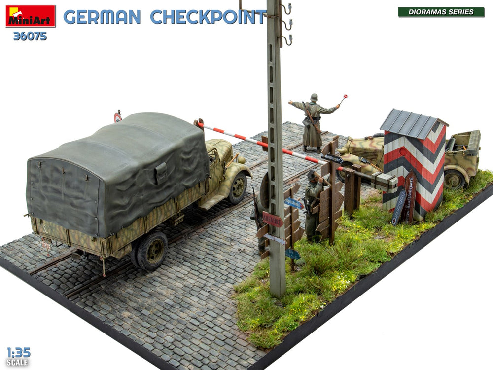 Miniart 36075 German Checkpoint 3t Cargo Truck & Kfz.1 Big Set 1:35 Model Kit
