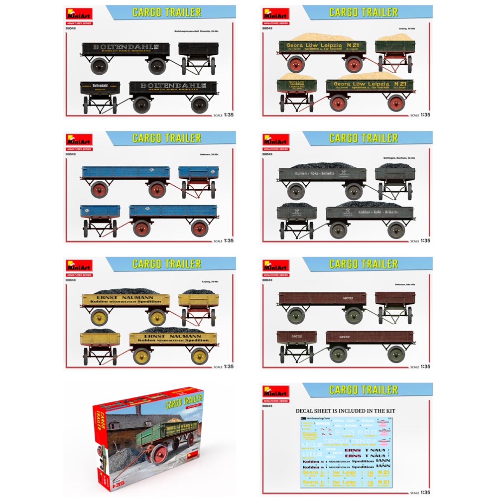 Miniart 38043 Cargo Trailer 1:35 Plastic Model Kit