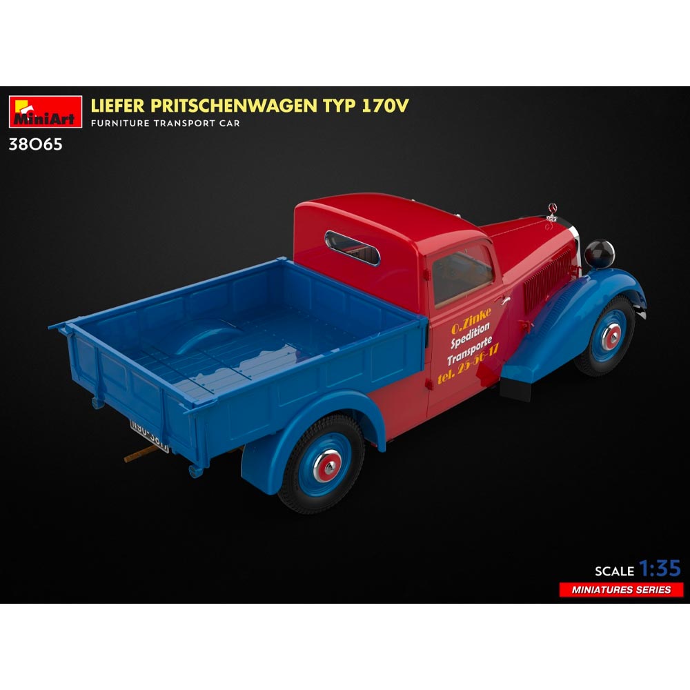 Miniart 38065 Liefer Pritschenwagen Typ 170V Furniture Transport 1:35 Model Kit